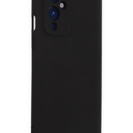 OnePlus 9 Nano içi Kadife Silikon Kılıf - Siyah 2