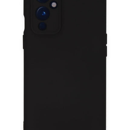 OnePlus 9 Nano içi Kadife Silikon Kılıf - Siyah