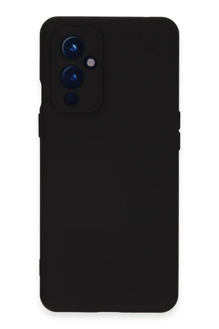 OnePlus 9 Nano içi Kadife Silikon Kılıf - Siyah