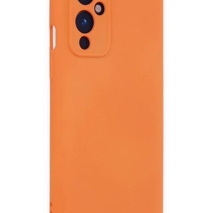 OnePlus 9 Nano içi Kadife Silikon Kılıf - Turuncu 2