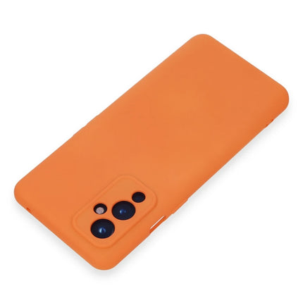 OnePlus 9 Nano içi Kadife Silikon Kılıf - Turuncu 3
