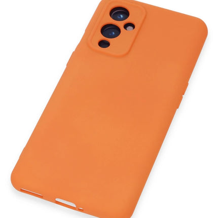 OnePlus 9 Nano içi Kadife Silikon Kılıf - Turuncu 4