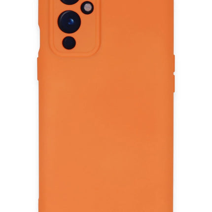 OnePlus 9 Nano içi Kadife Silikon Kılıf - Turuncu