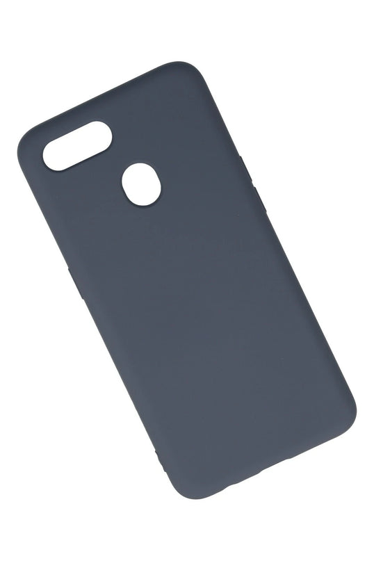 Oppo A12 Nano içi Kadife Silikon Kılıf - Gri 2