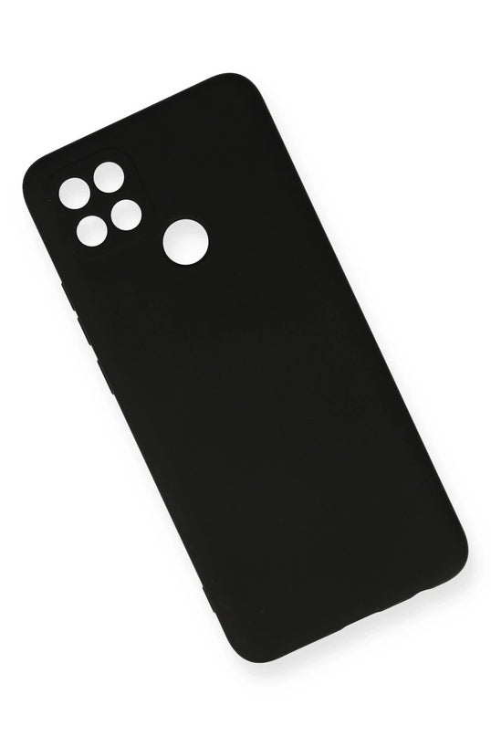 Oppo A15 Nano içi Kadife Silikon Kılıf - Siyah 3