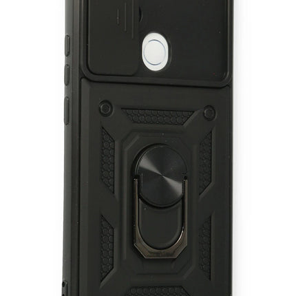 Oppo A15 Pars Lens Yüzüklü Silikon Kılıf - Siyah 2
