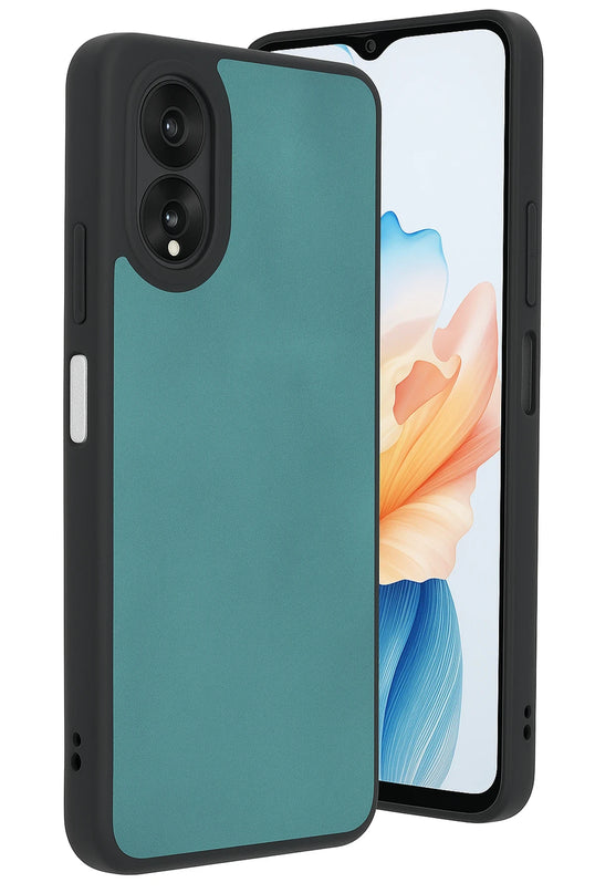 Oppo A38 Aras Deri Kapak Kılıf - Açık Yeşil
