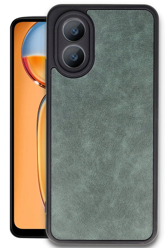 Oppo A38 Aras Deri Kapak Kılıf - Koyu Yeşil