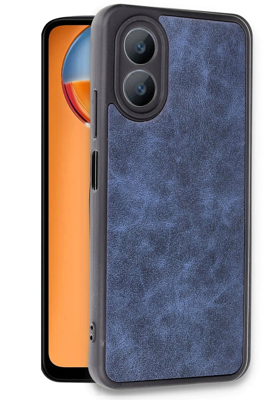Oppo A38 Aras Deri Kapak Kılıf - Lacivert 2