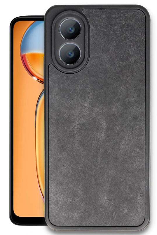 Oppo A38 Aras Deri Kapak Kılıf - Siyah