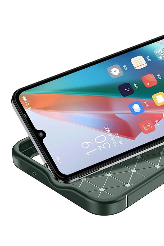 Oppo A38 Auto Focus Karbon Kapak Kılıf - Koyu Yeşil 2