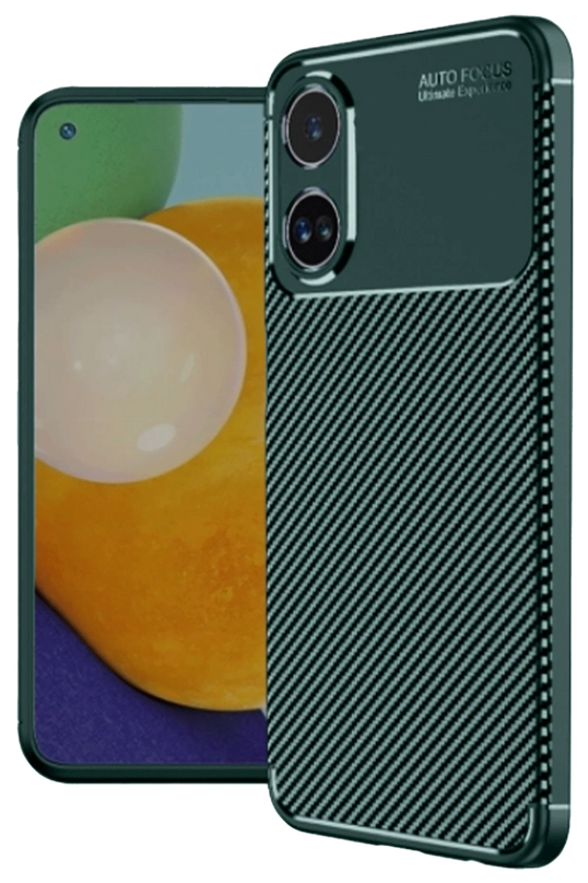 Oppo A38 Auto Focus Karbon Kapak Kılıf - Koyu Yeşil