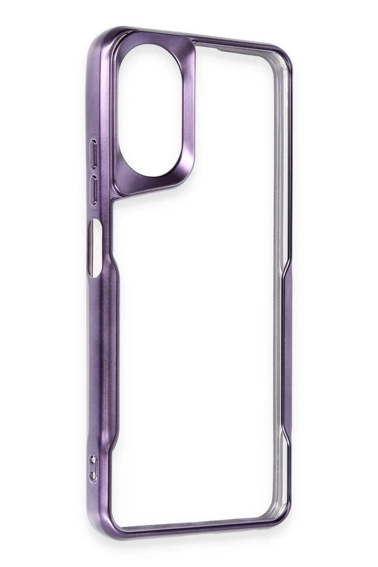 Oppo A38 Boyi Silikon Kapak Kılıf - Derin Mor 2