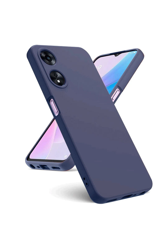 Oppo A38 First Silikon Kılıf - Lacivert