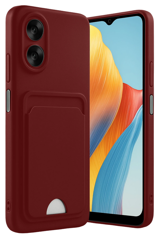 Oppo A38 Kelvin Kartvizitli Silikon Kılıf - Bordo