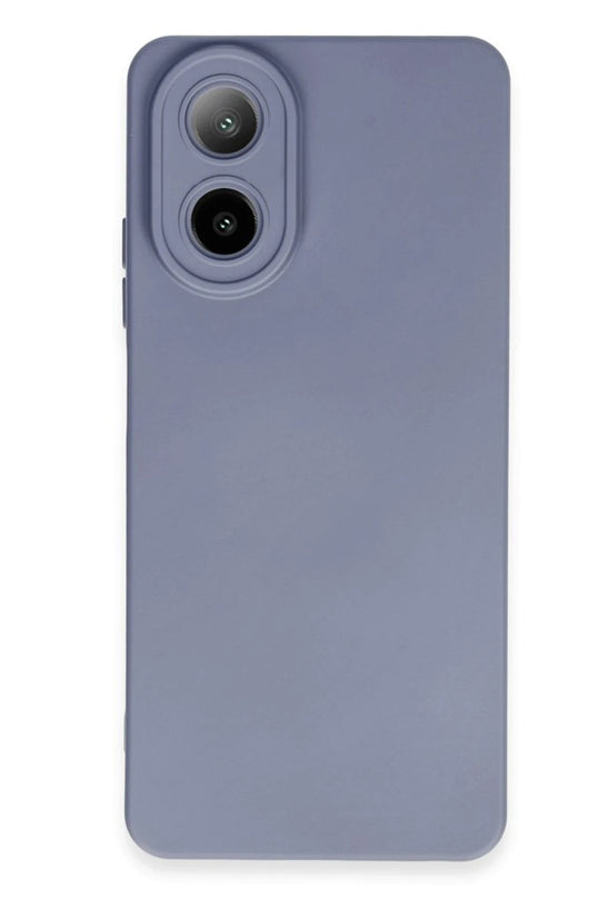 Oppo A38 Nano içi Kadife Silikon Kılıf - Gri