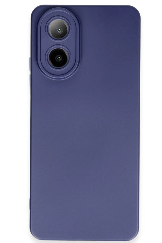 Oppo A38 Nano içi Kadife Silikon Kılıf - Lacivert