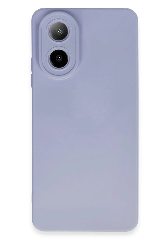 Oppo A38 Nano içi Kadife Silikon Kılıf - Lila