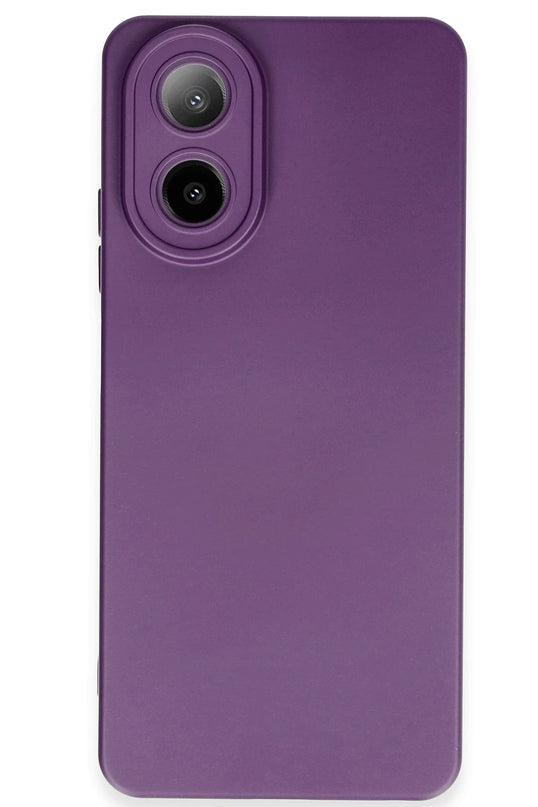 Oppo A38 Nano içi Kadife Silikon Kılıf - Mor