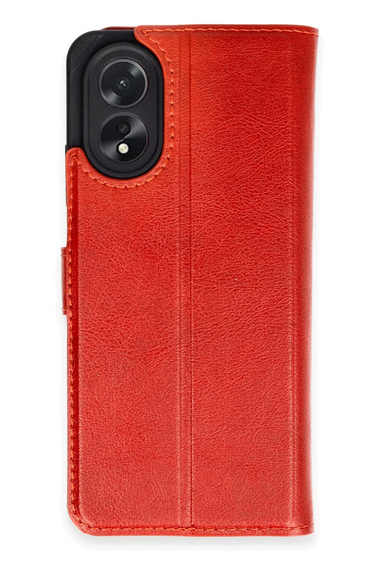 Oppo A38 Trend S Plus Kapaklı Kılıf - Kırmızı