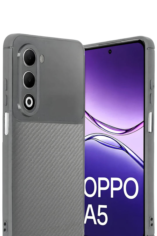 Oppo A5 4G Auto Focus Karbon Kapak Kılıf - Gri 2