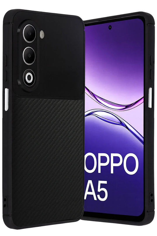 Oppo A5 4G Auto Focus Karbon Kapak Kılıf - Siyah