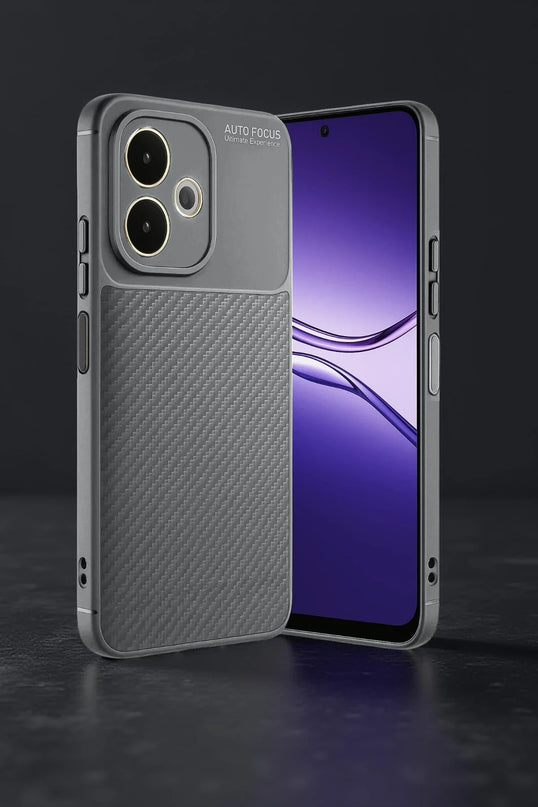 Oppo A5 Pro 4G Auto Focus Karbon Kapak Kılıf - Gri 5