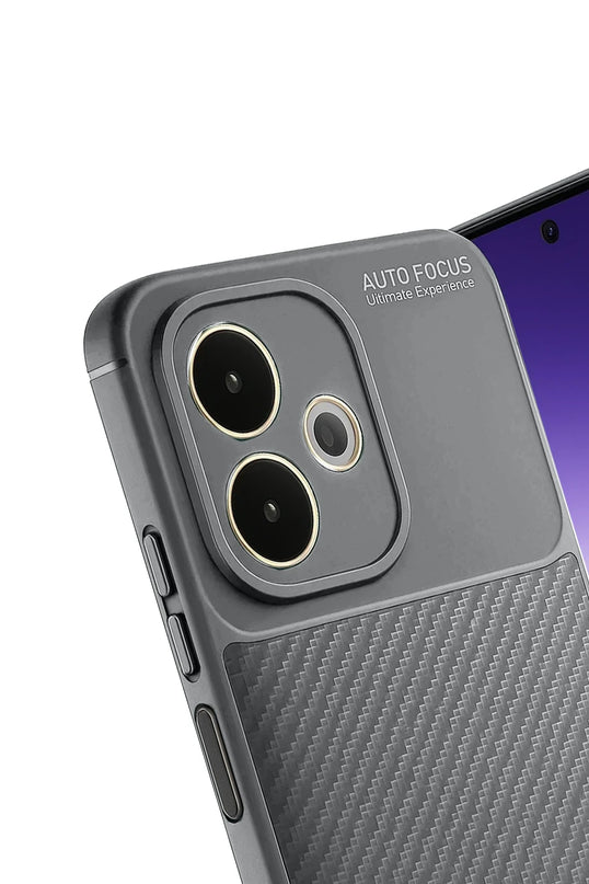Oppo A5 Pro 4G Auto Focus Karbon Kapak Kılıf - Gri 4
