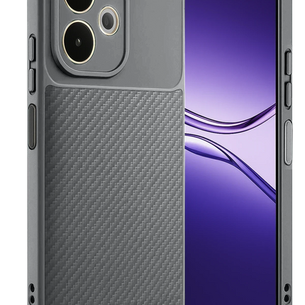 Oppo A5 Pro 4G Auto Focus Karbon Kapak Kılıf - Gri