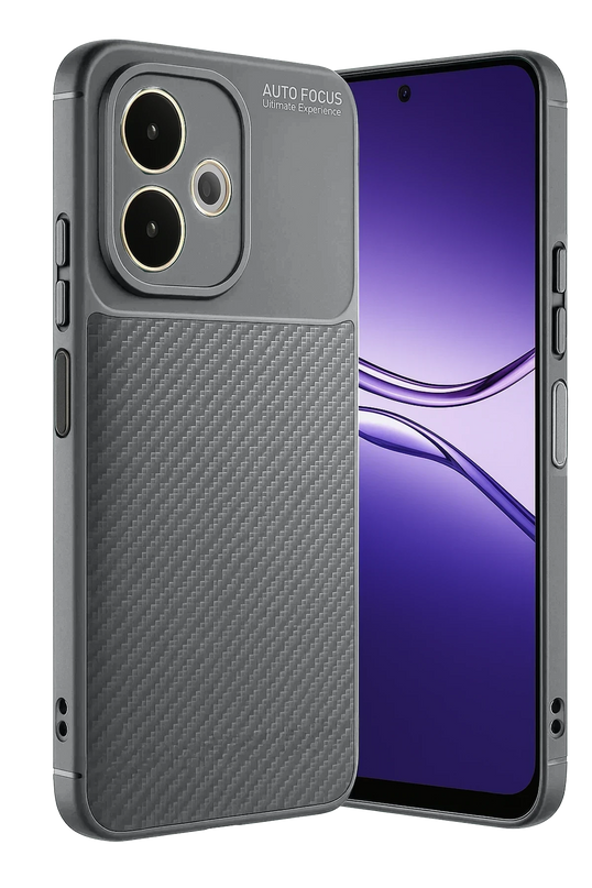 Oppo A5 Pro 4G Auto Focus Karbon Kapak Kılıf - Gri
