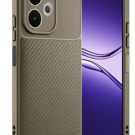 Oppo A5 Pro 4G Auto Focus Karbon Kapak Kılıf - Kahverengi