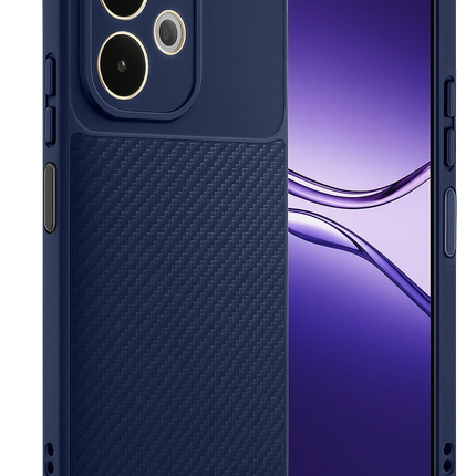Oppo A5 Pro 4G Auto Focus Karbon Kapak Kılıf - Lacivert