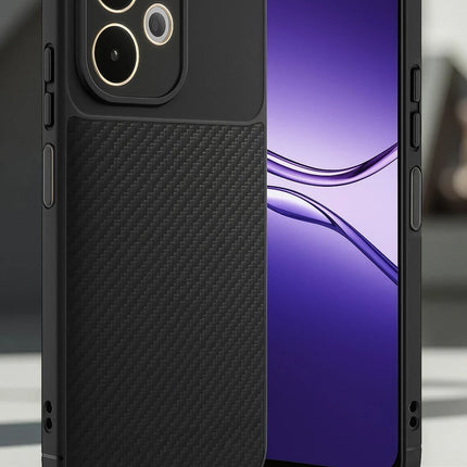 Oppo A5 Pro 4G Auto Focus Karbon Kapak Kılıf - Lacivert 2
