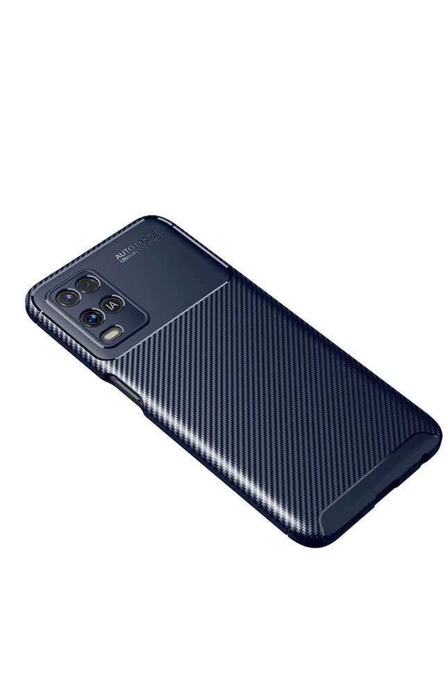 Oppo A54 4G Auto Focus Karbon Kapak Kılıf - Lacivert 2