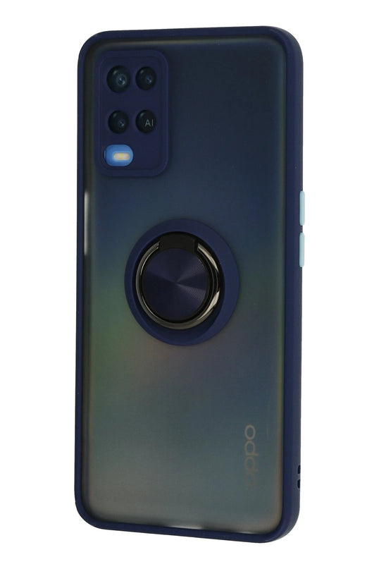 Oppo A54 4G Montreal Yüzüklü Silikon Kapak Kılıf - Lacivert 2