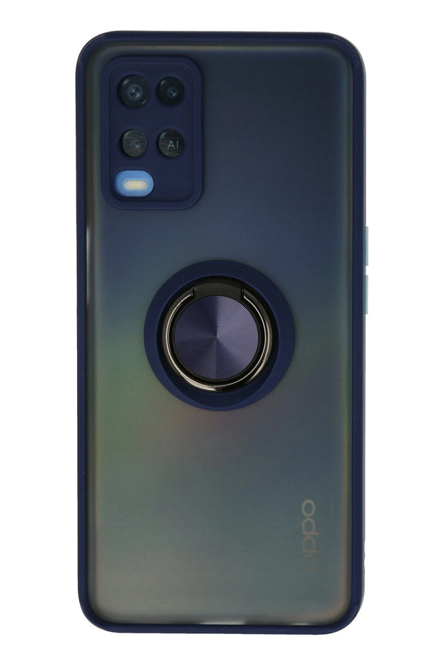 Oppo A54 4G Montreal Yüzüklü Silikon Kapak Kılıf - Lacivert