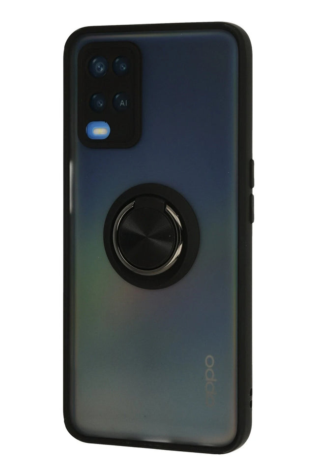 Oppo A54 4G Montreal Yüzüklü Silikon Kapak Kılıf - Siyah 2