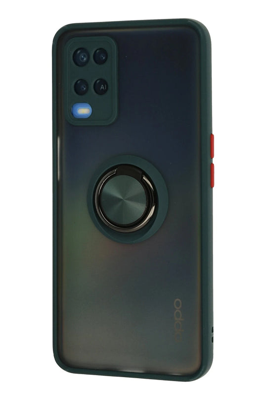 Oppo A54 4G Montreal Yüzüklü Silikon Kapak Kılıf - Yeşil 2