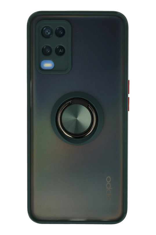 Oppo A54 4G Montreal Yüzüklü Silikon Kapak Kılıf - Yeşil