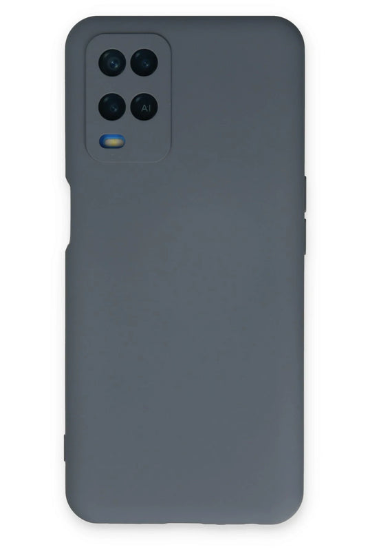 Oppo A54 4G Nano içi Kadife Silikon Kılıf - Gri