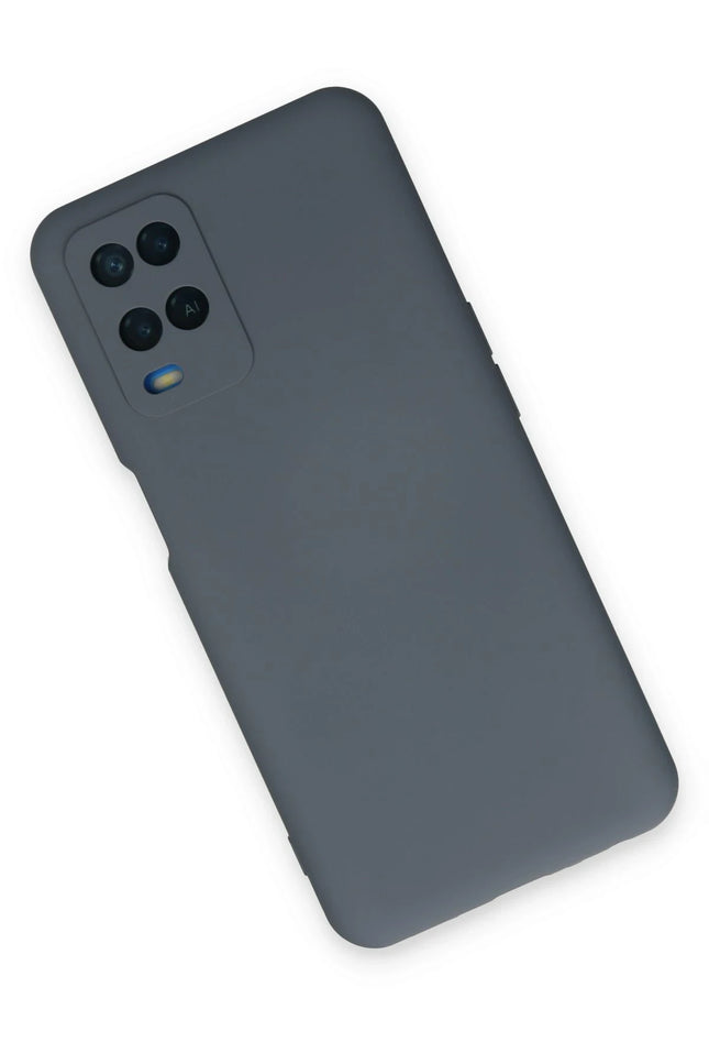 Oppo A54 4G Nano içi Kadife Silikon Kılıf - Gri 2