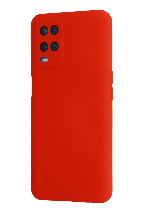 Oppo A54 4G Nano içi Kadife Silikon Kılıf - Kırmızı 3
