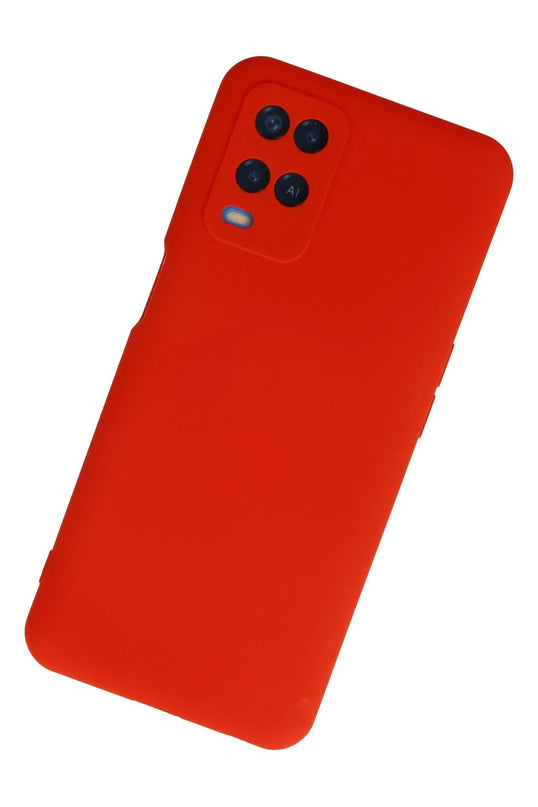 Oppo A54 4G Nano içi Kadife Silikon Kılıf - Kırmızı 2