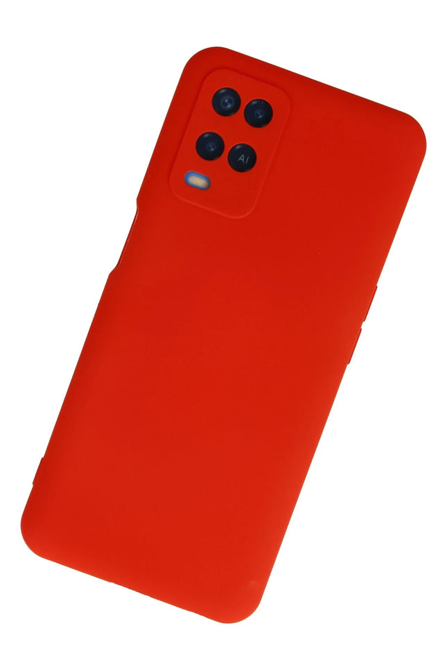 Oppo A54 4G Nano içi Kadife Silikon Kılıf - Kırmızı 2