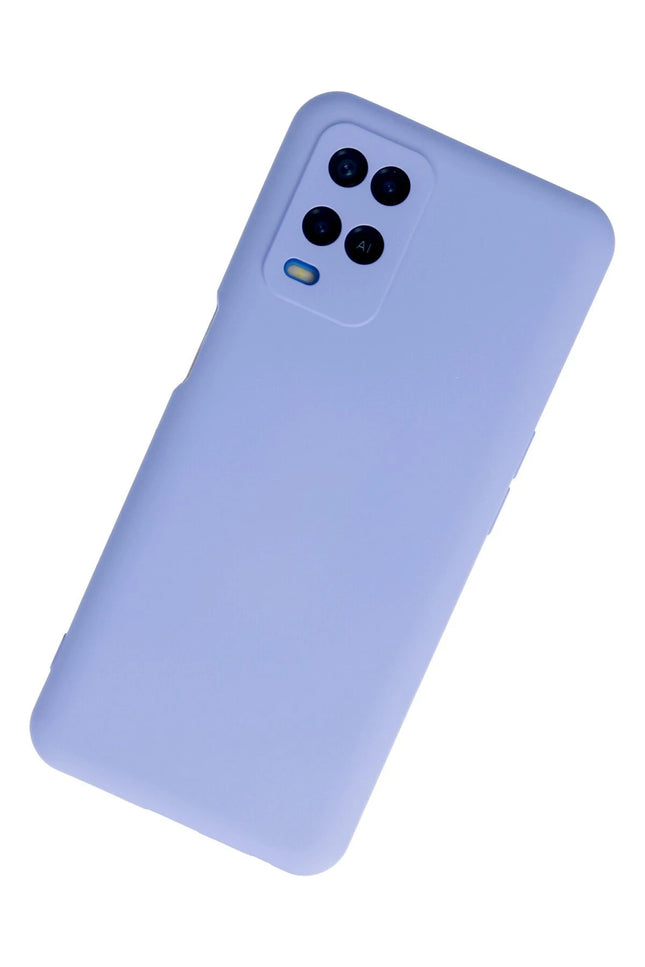 Oppo A54 4G Nano içi Kadife Silikon Kılıf - Lila 2