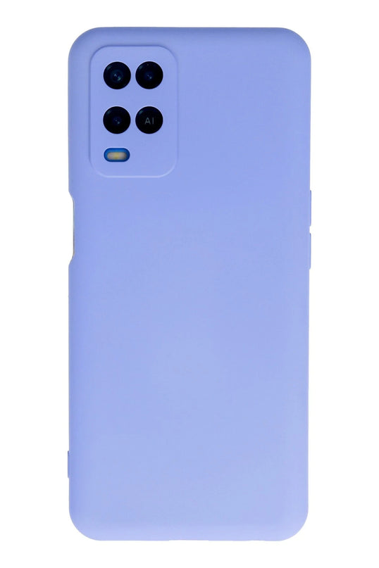 Oppo A54 4G Nano içi Kadife Silikon Kılıf - Lila