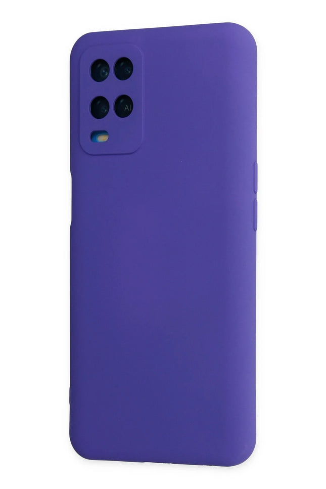 Oppo A54 4G Nano içi Kadife Silikon Kılıf - Mor 3