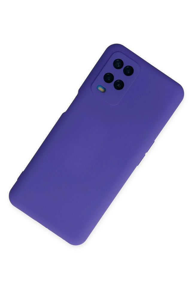 Oppo A54 4G Nano içi Kadife Silikon Kılıf - Mor 2