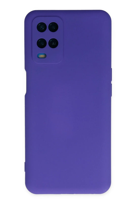 Oppo A54 4G Nano içi Kadife Silikon Kılıf - Mor