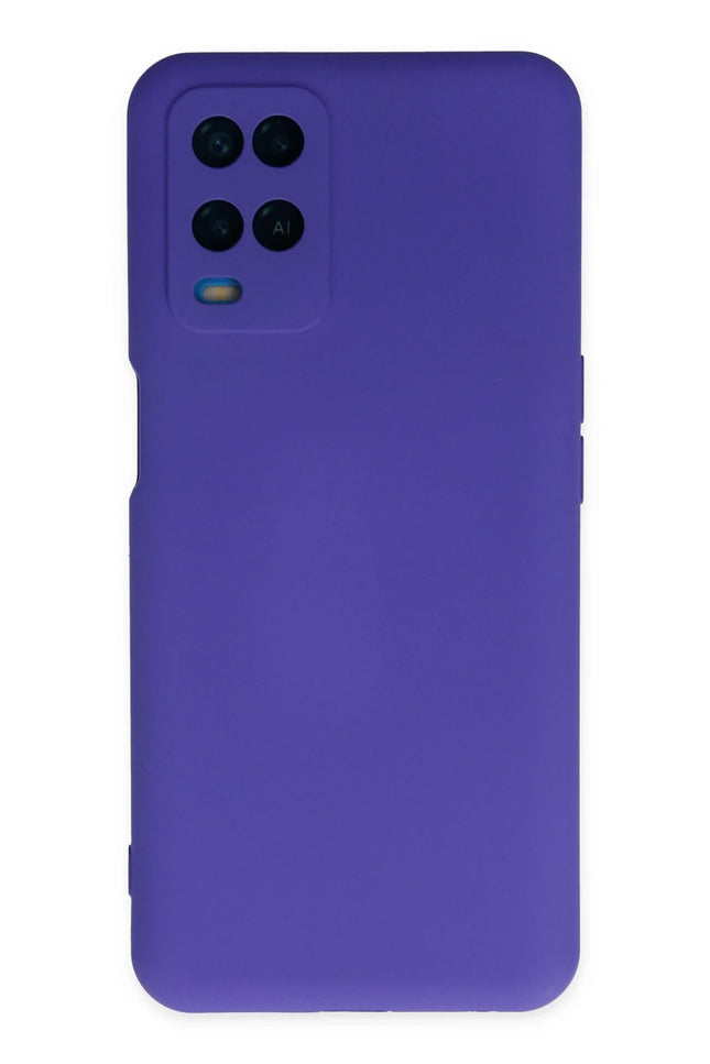 Oppo A54 4G Nano içi Kadife Silikon Kılıf - Mor